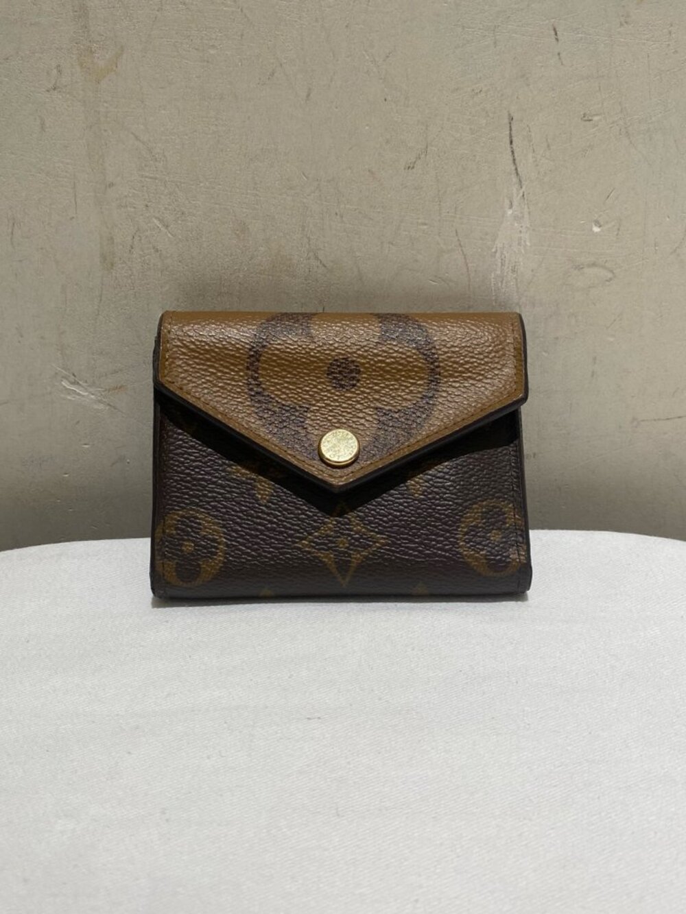 Louis Vuitton Reverse Monogram Coated Canvas Compact Trifold Wallet